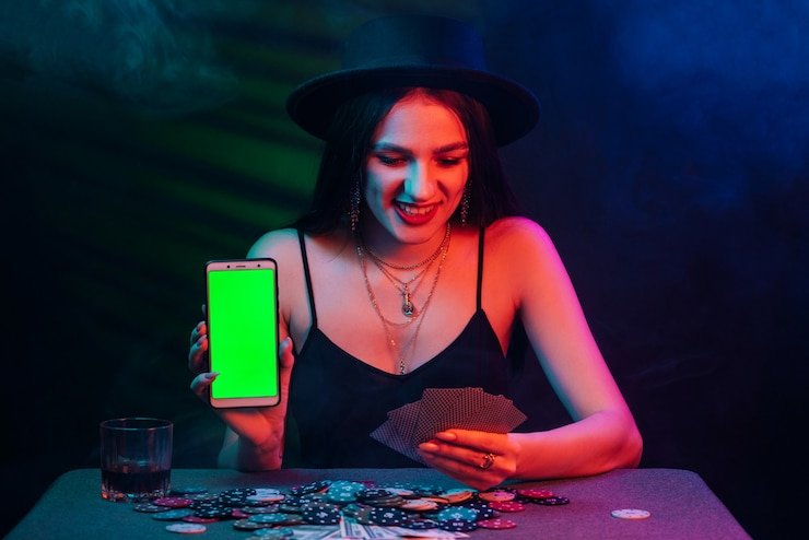 Permainan baccarat langsung dengan dua tangan kartu di meja judibola